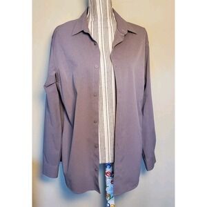 Lululemon Shirt Men's Sz Large Long Sleeve Button Up Stretch Slim Mauve